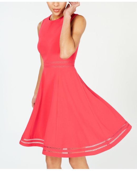 calvin klein illusion trim fit and flare