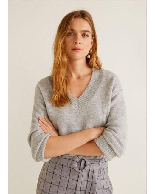 v neck sweater mango