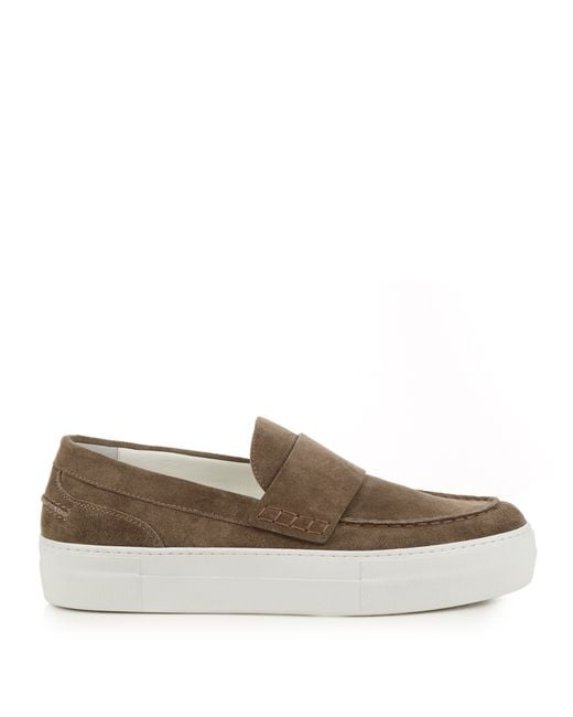 skate loafers moncler suede loafer skate shoes in brown lyst skate loafers moncler suede loafer skate shoes in brown lyst
