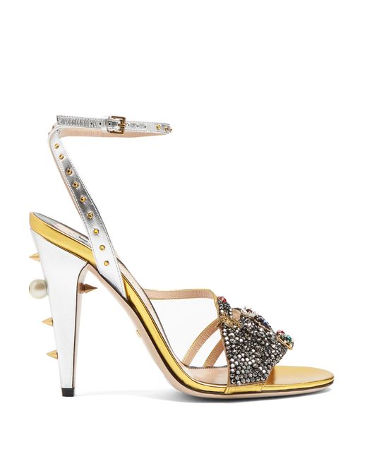 gucci embellished heels
