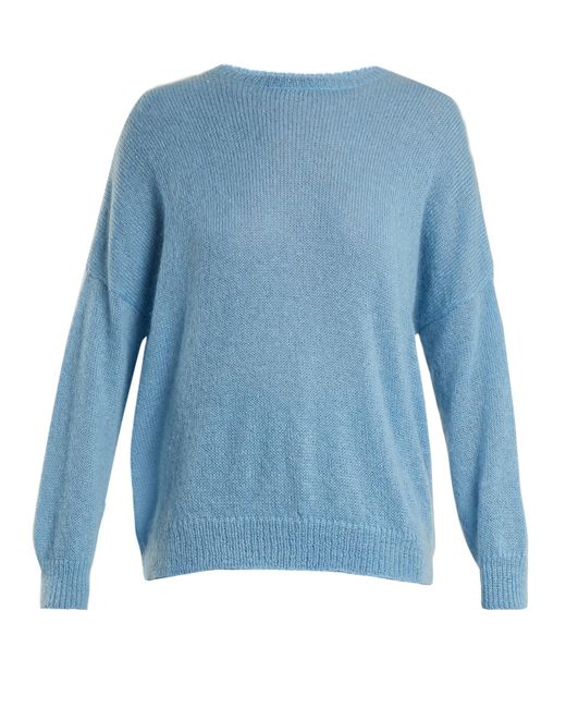 Lyst - Masscob Round-neck Mohair-blend Sweater in Blue