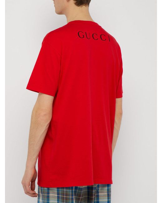 Lyst Gucci  Billy  Idol Printed T Shirt in Red for Men