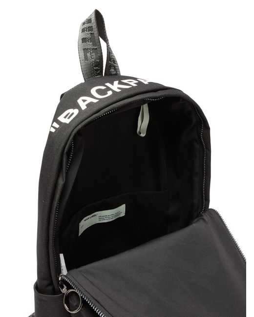 Off-White c/o Virgil Abloh Quote Print Canvas Backpack in Black for Men - Lyst
