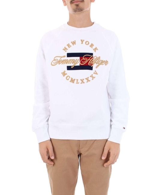 Tommy Hilfiger Icon Artwork Sweatshirt in White for Men - Save 19% - Lyst