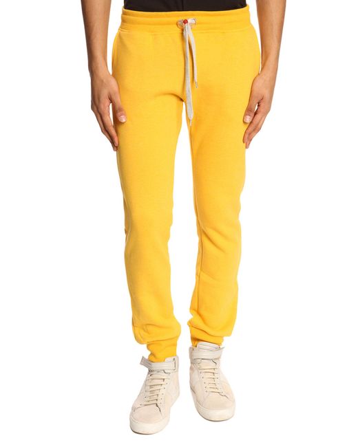 Sweet pants Slim Yellow Jogging Bottoms in Yellow for Men | Lyst