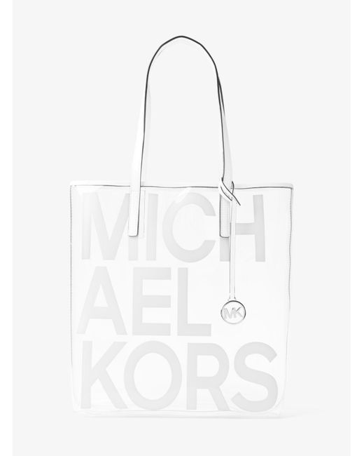 MICHAEL Michael Kors The Michael Large Graphic Logo Print Clear Tote ...