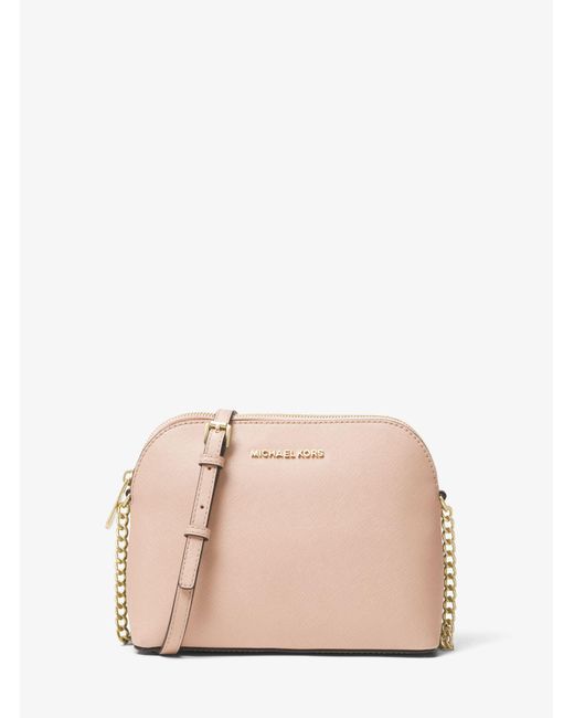Lyst - Michael Kors Cindy Large Saffiano Leather Crossbody in Pink