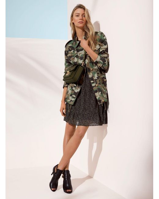 Lyst Michael kors Studded Camouflage Cottonpoplin Jacket in Green