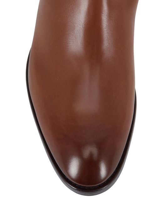 tall cognac leather boots