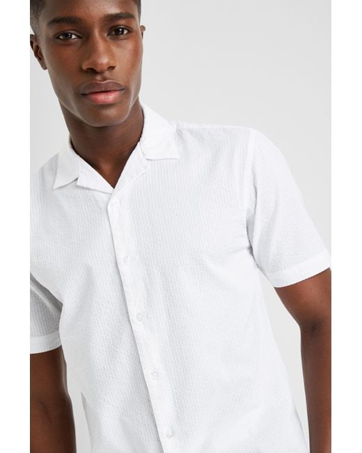 mens seersucker short sleeve shirt