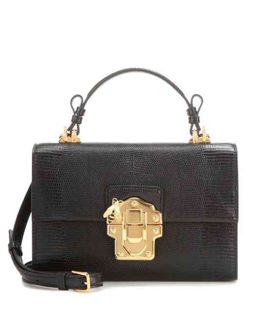 dolce and gabbana black leather shoulder bag