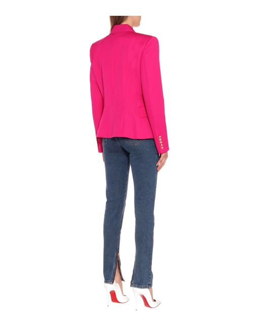 balmain hot pink blazer