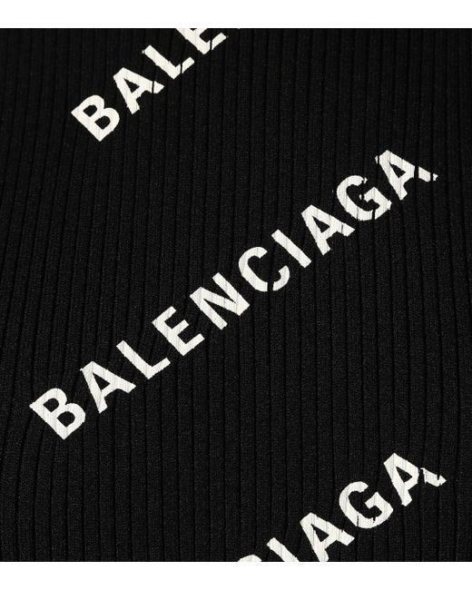 Lyst - Balenciaga Sleeveless Logo-printed Top in Black