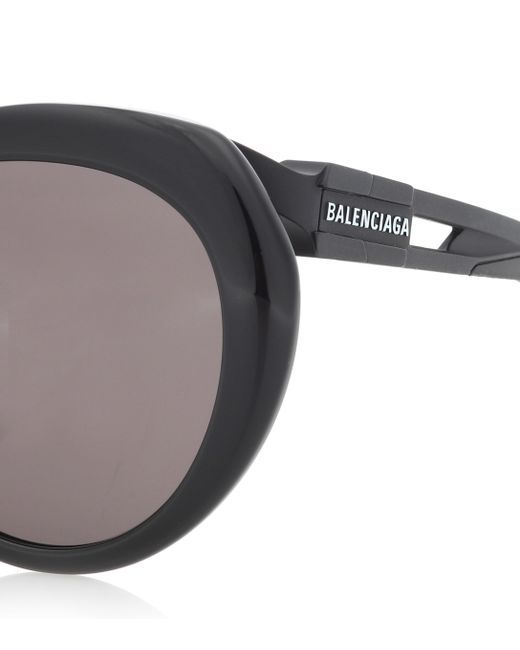 Balenciaga Rubber Alternative Fit Hybrid Butterfly Sunglasses in Black