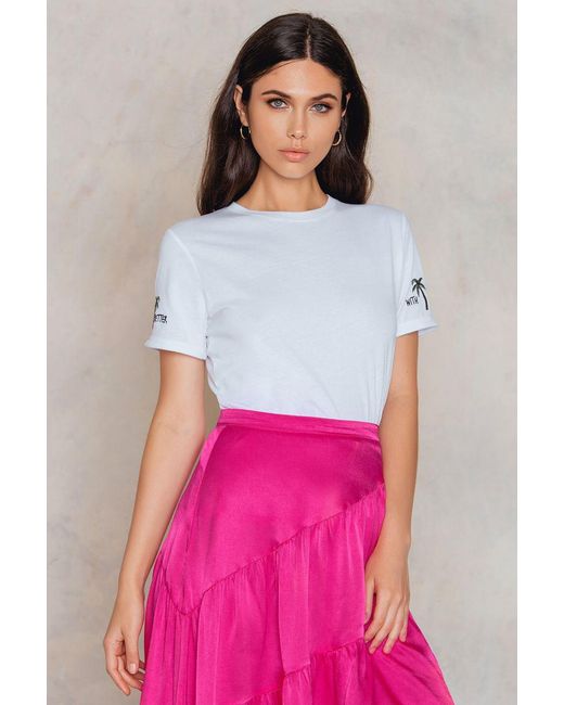 Na-kd Palm Trees T-shirt in White - Save 19% | Lyst