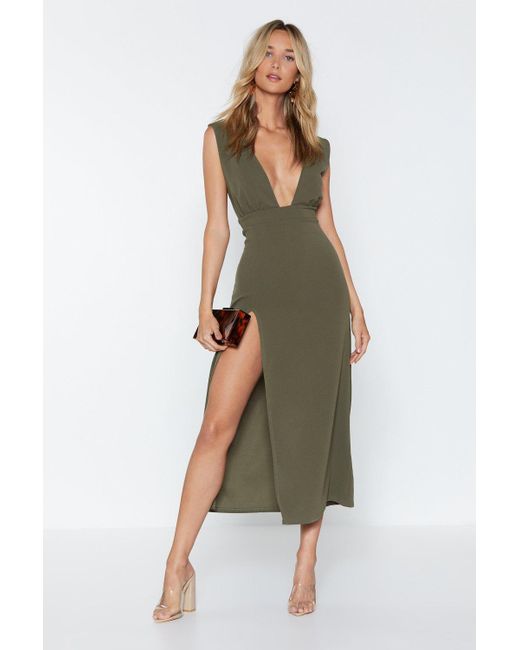 nasty gal cowl play satin dress