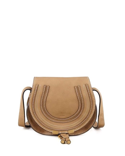 Chloé Marcie Small Saddle Bag in Brown | Lyst