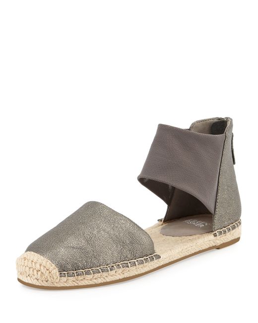 Eileen fisher Coy Leather Espadrille Flat in Gray Save