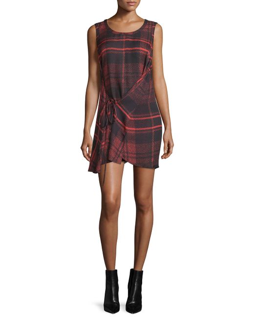 mcq sleeveless tartan plaid mini dress in lyst mcq sleeveless tartan plaid mini dress in lyst