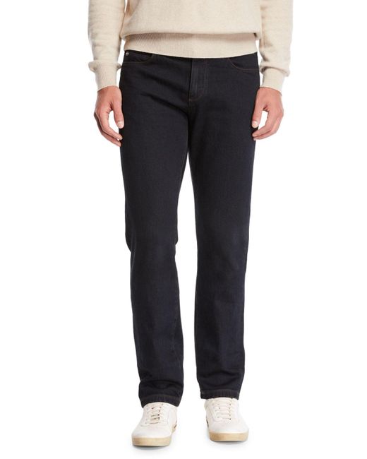 Loro Piana Cotton Men's 5-pocket Straight-leg Pants in Black for Men - Lyst