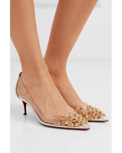 christian louboutin slides white