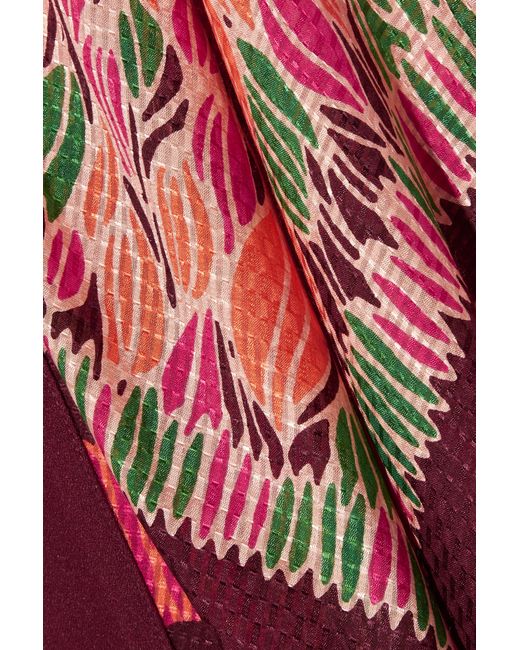 sui poppy buds printed cotton and silk blend kimono in multicolor lyst sui poppy buds printed cotton and silk blend kimono in multicolor lyst