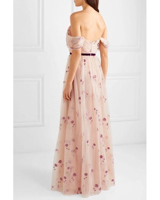 marchesa notte blush gown
