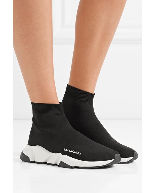 balenciaga men's toe knit high top sneakers