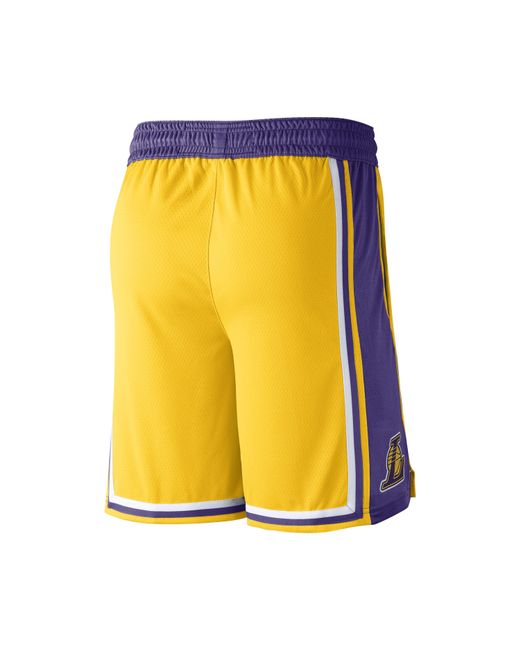 Nike Los Angeles Lakers Icon Edition Swingman Nba Shorts in Yellow for ...