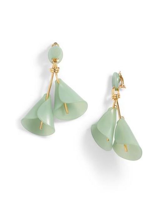 Lyst Lele Sadoughi Calla Lily Earrings In Green Save Lele Sadoughi Green Calla Lily Earrings Lyst