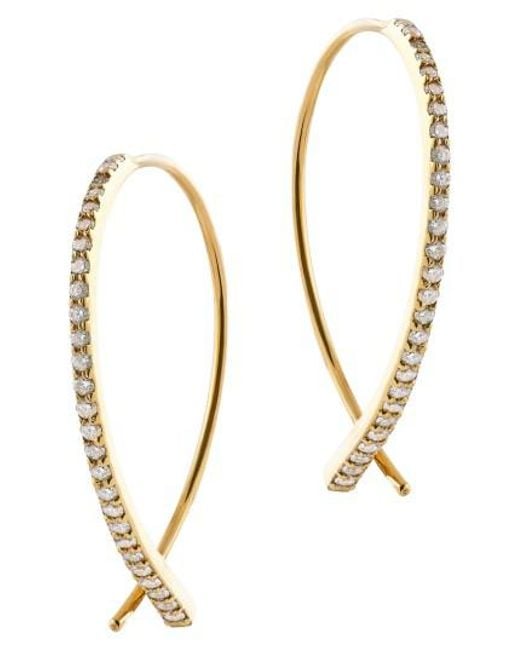 Lyst Lana Jewelry Dia Small Upside Down Flawless Diamond Earrings Lana Jewelry Metallic Dia Small Upside Down Flawless Diamond Earrings Lyst