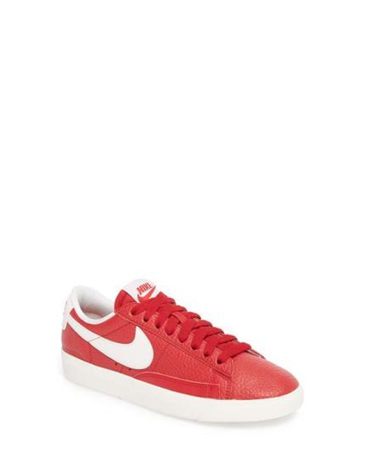 Lyst - Nike Blazer Premium Low Sneaker in Red Nike - Red Blazer Premium Low Sneaker - Lyst