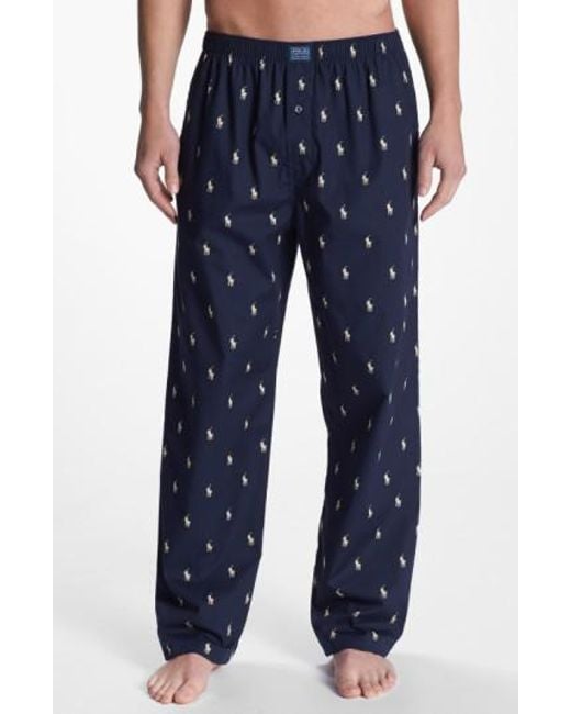 Polo ralph lauren Cotton Lounge Pants in Blue for Men - Save 53% | Lyst
