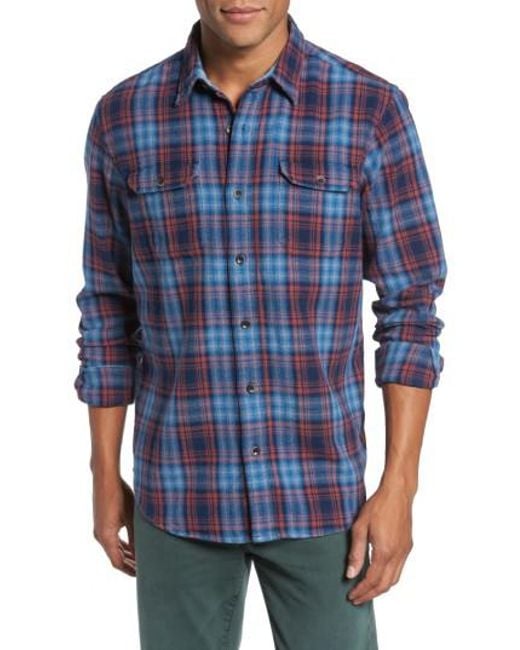 Tailor vintage Plaid Heavy Twill Shirt in Blue for Men | Lyst