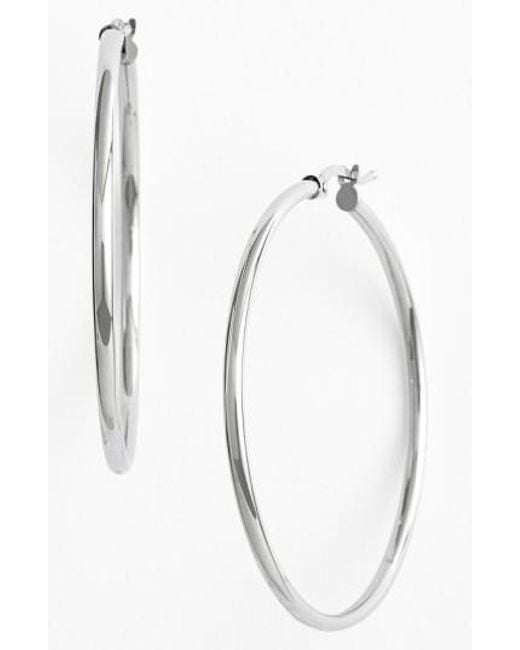 Lyst Bony Levy 14k Gold Hoop Earrings Nordstrom Exclusive In White Bony Levy White 14k Gold Hoop Earrings Nordstrom Exclusive Lyst