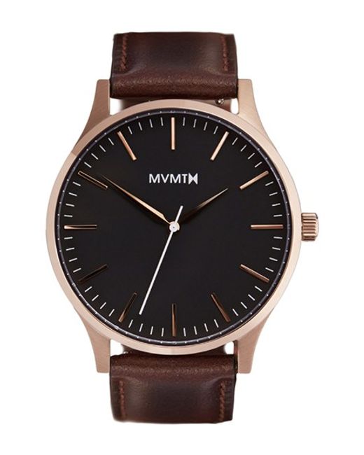 Mvmt Leather Strap Watch in Brown | Lyst
