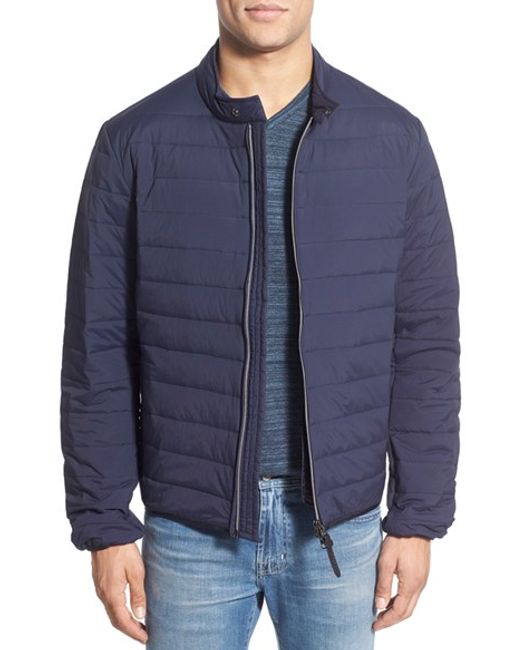 Woolrich Quilted Bomber Jacket in Blue for Men (CLASSIC NAVY) | Lyst