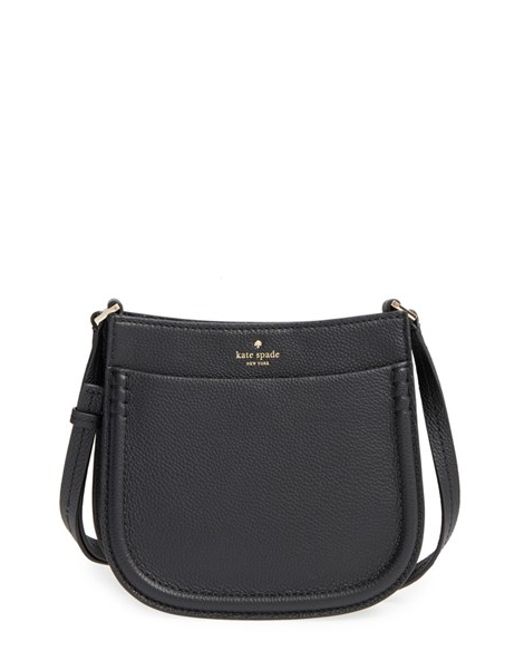 Kate spade &#39;orchard Street - Small Hemsley&#39; Leather Crossbody Bag in Black | Lyst