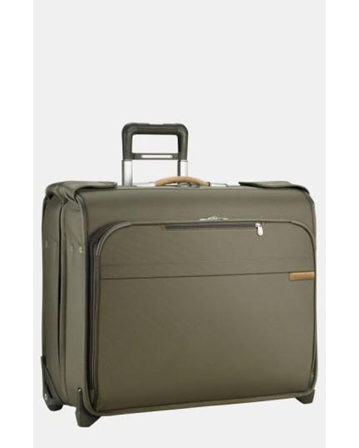 Lyst Briggs Riley Baseline Deluxe Rolling Garment Bag In Briggs Riley Green Baseline Deluxe Rolling Garment Bag For