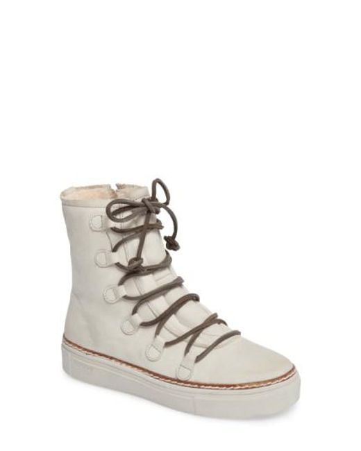 warm lined lace up bootie