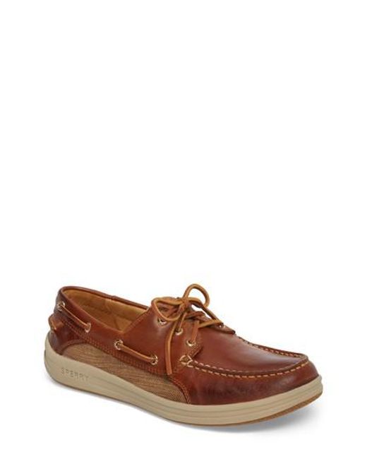 sperry top sider brown leather boat shoes