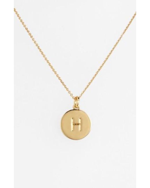 Kate spade 'one In A Million' Initial Pendant Necklace in Metallic Lyst