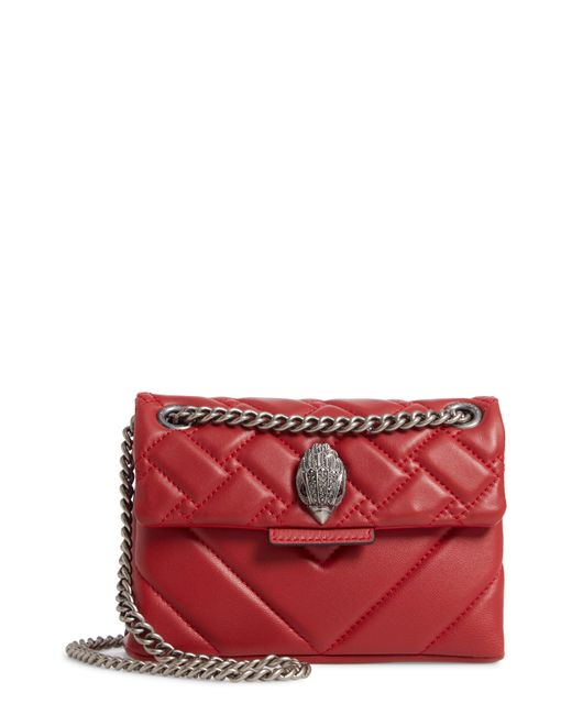 Lyst - Kurt Geiger Mini Kensington Quilted Leather Crossbody Bag in Red