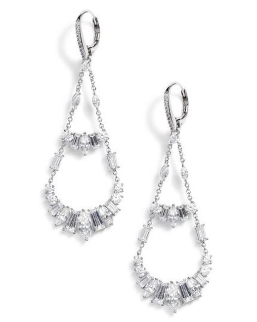 Lyst Nadri Fanfare Chandelier Earrings In Metallic Nadri Metallic Fanfare Chandelier Earrings Lyst