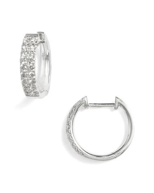 Lyst Bony Levy Kiera Small Diamond Hoop Earrings Nordstrom Bony Levy Metallic Kiera Small Diamond Hoop Earrings Nordstrom Exclusive Lyst