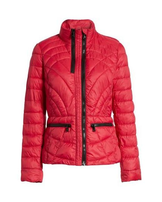 Bernardo Sporty Waterresistant Quilted Jacket in Red Lyst