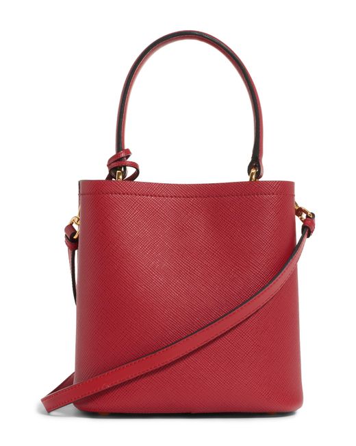 Prada Small Saffiano Leather Bucket Bag - Save 7% - Lyst
