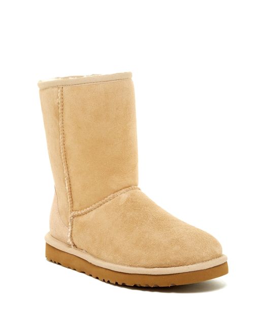 classic short wool lined leather boot ugg