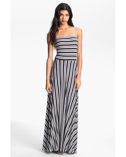 Lyst Felicity And Coco Stripe Strapless Maxi Dress Nordstrom Felicity And Coco Black Stripe Strapless Maxi Dress Nordstrom Exclusive Lyst
