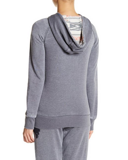rip curl southwest zip up hoodie in gray lyst rip curl southwest zip up hoodie in gray lyst